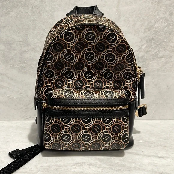 Marc Jacobs Black and Brown Patterned Backpack s-l400.jpg main image 3